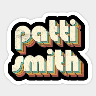 Retro Vintage Rainbow Patti Letters Distressed Style Sticker